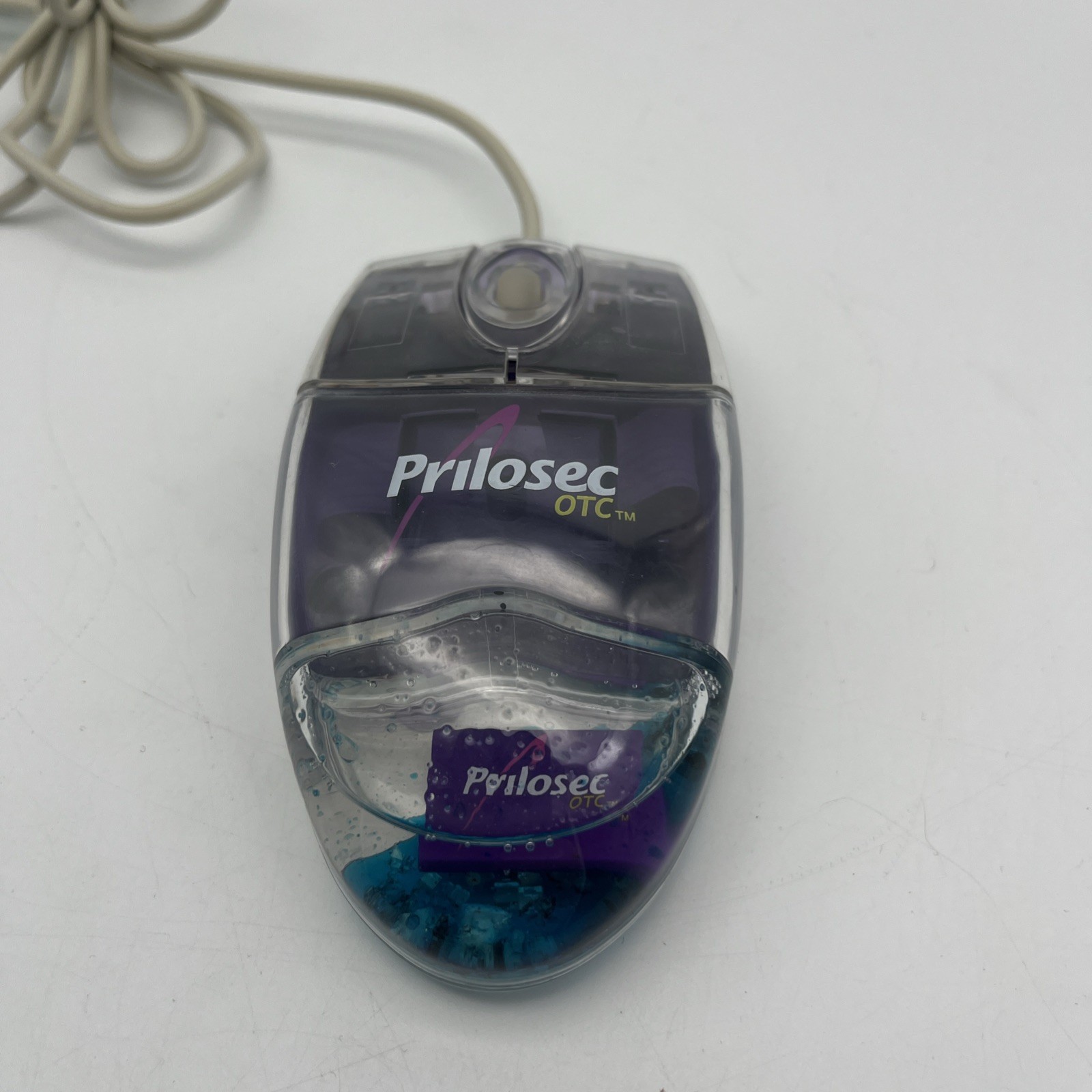RARE Vintage Aqua Prilosec OTC USB Track Ball Computer Mouse “READ USB Not Recog
