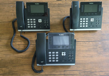 Used Yealink SIP-T46U IP Phones - Black - Bundle of 3 picture