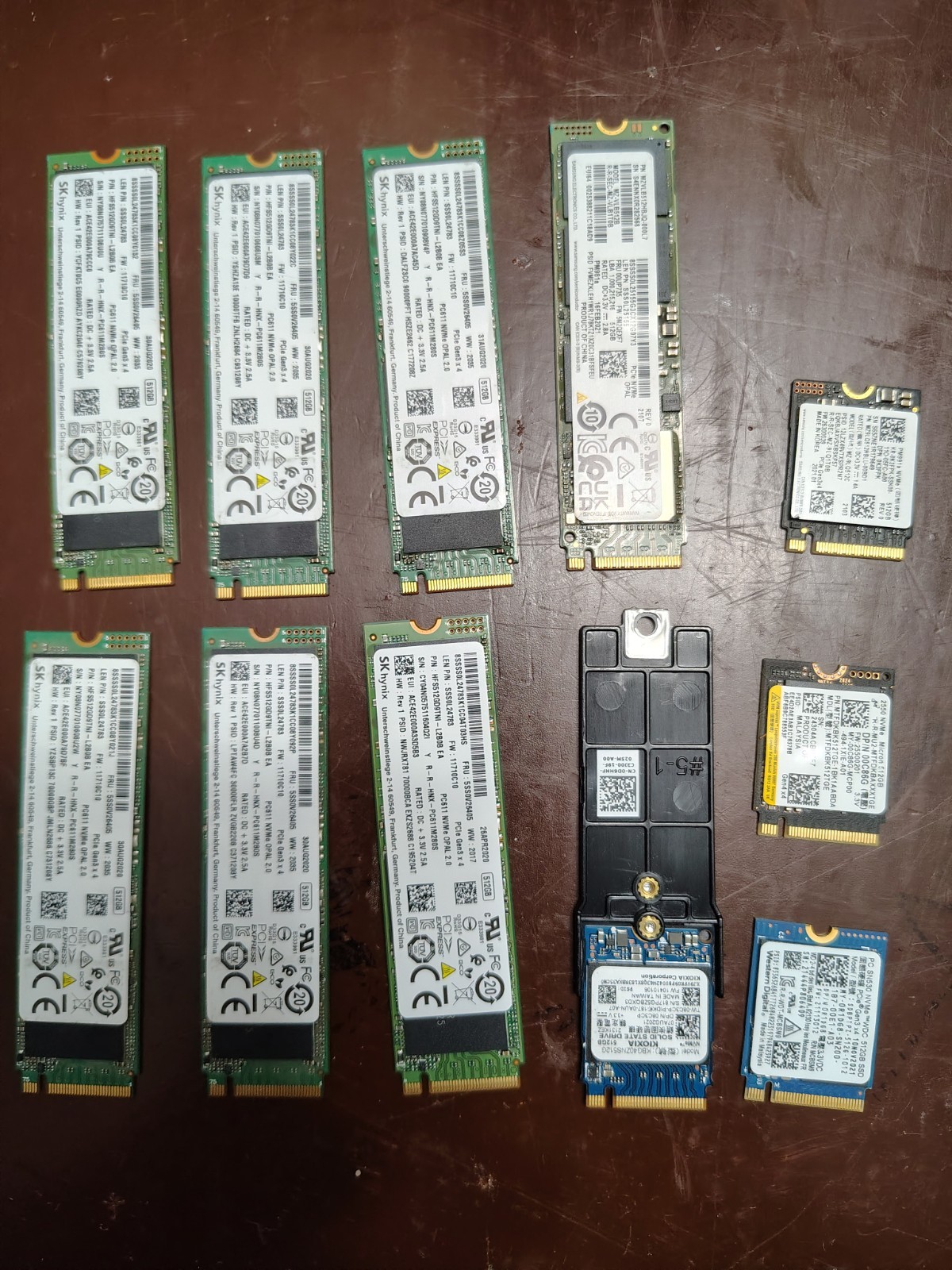 Mix 512GB M.2 NVMe SSD Diferent Brands and Sizes Internal Solid State