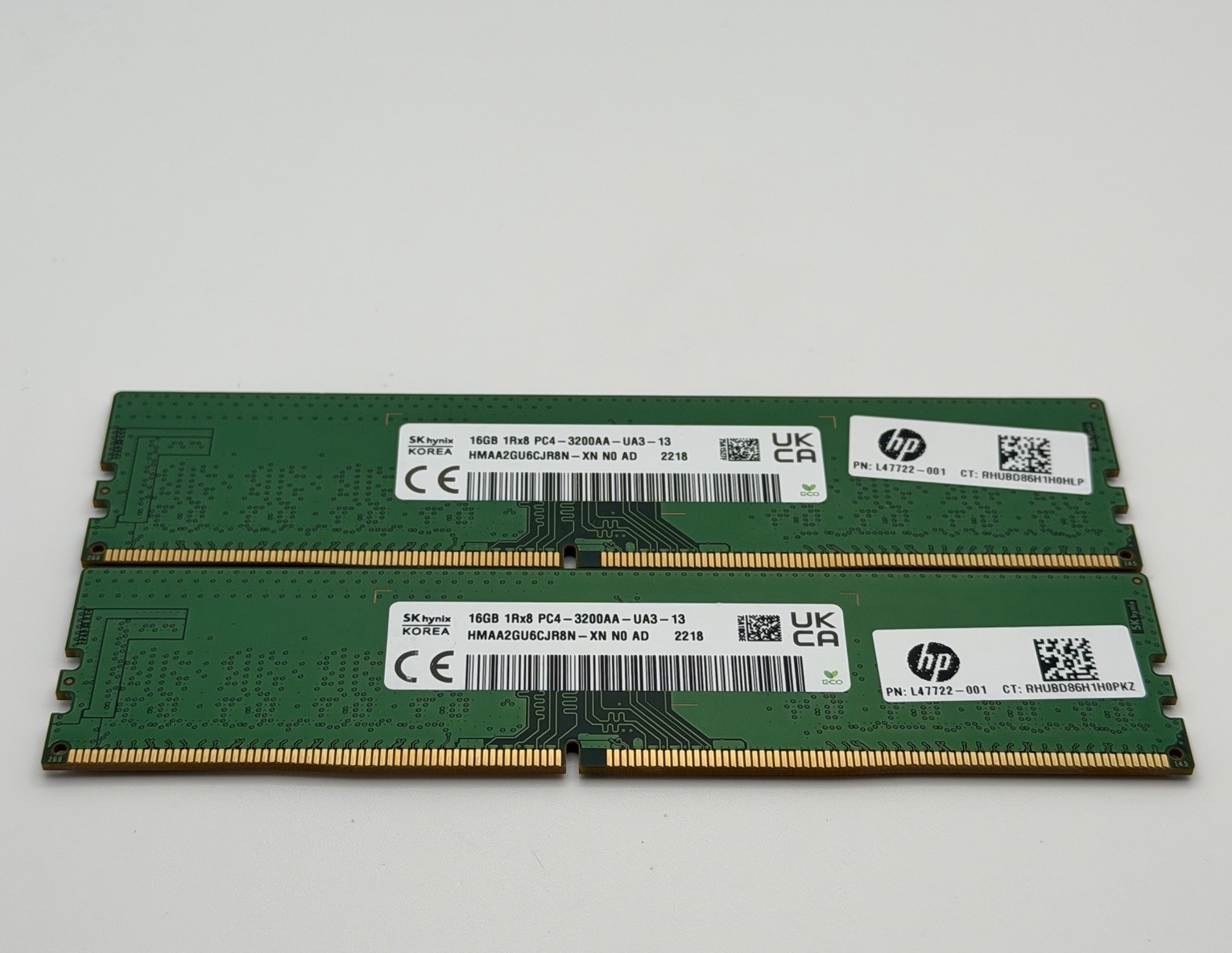 SK Hynix 32GB (2x16GB) DDR4 Desktop RAM PC4-3200AA 1Rx8 HMAA2GU6CJR8N-XN Tested SK Hynix 32GB (2x16GB) DDR4 Desktop RAM PC4-3200AA 1Rx8 HMAA2GU6CJR8N-XN Tested
