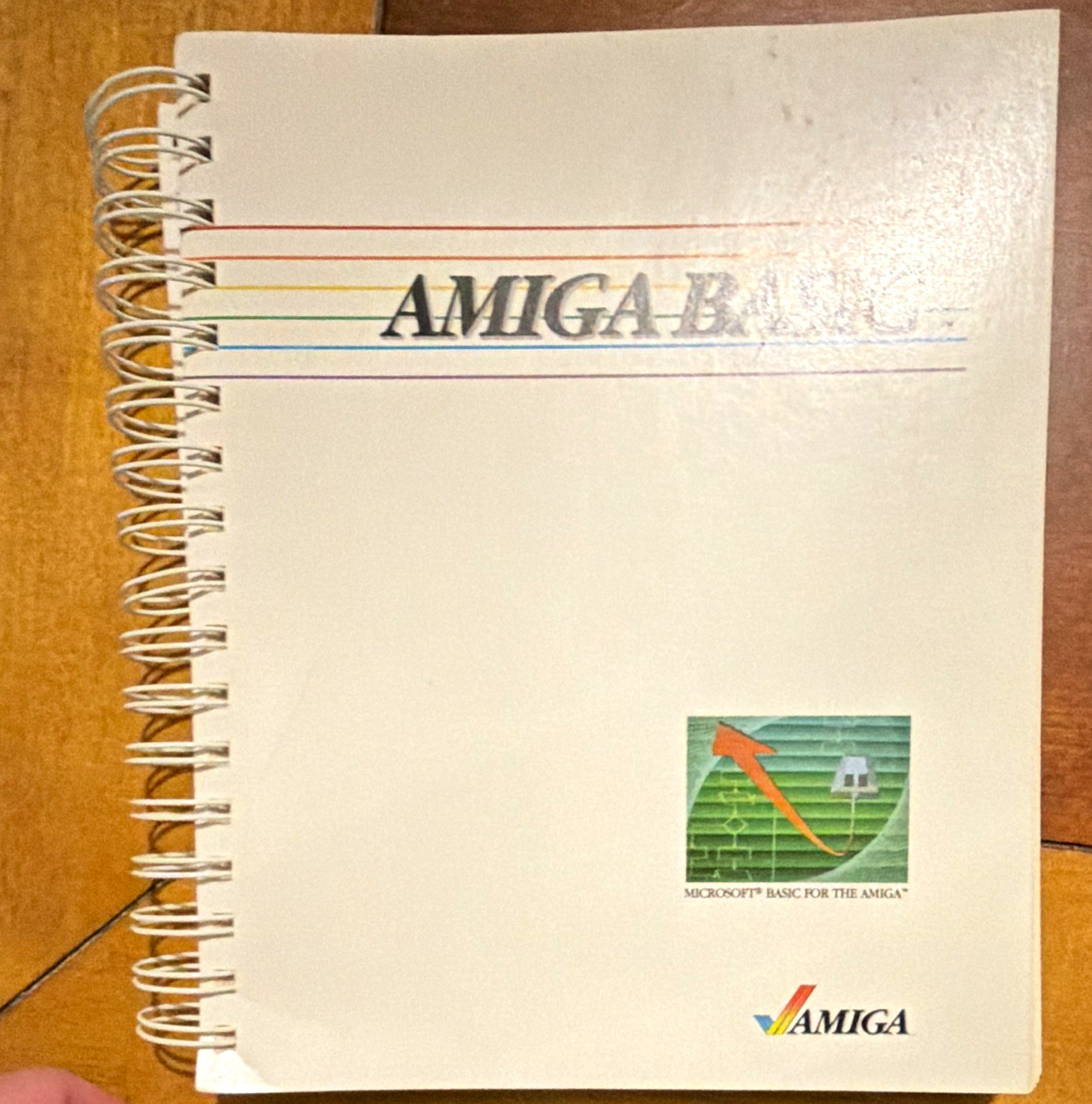 Amiga BASIC Spiral-Bound Manual Book, English, For Amiga Desktop Computer
