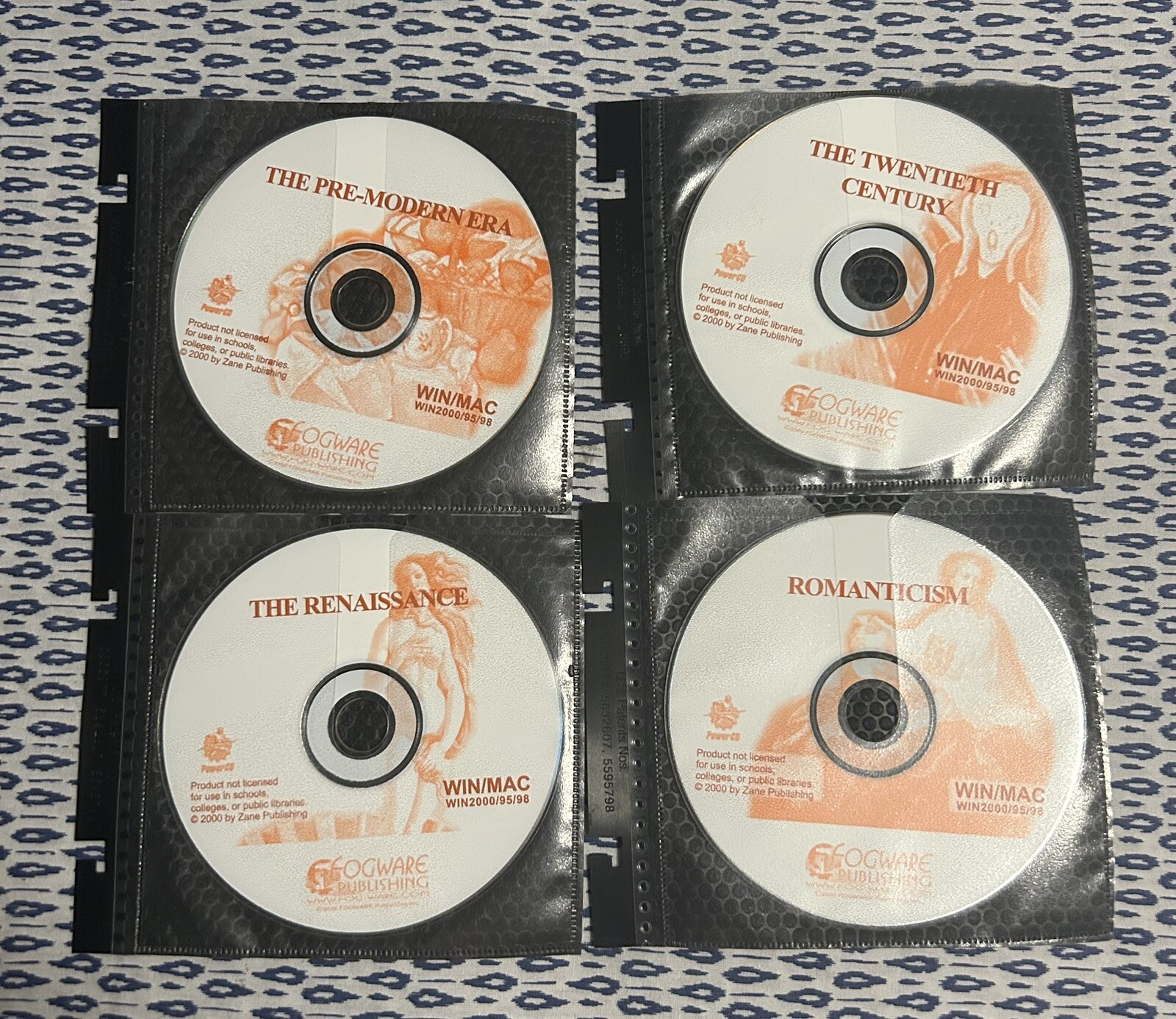 Vintage Fogware Publishing Windows/Mac ROMANTICISM Renaissance CD-ROM Lot Of 4 Vintage Fogware Publishing Windows/Mac ROMANTICISM Renaissance CD-ROM Lot Of 4