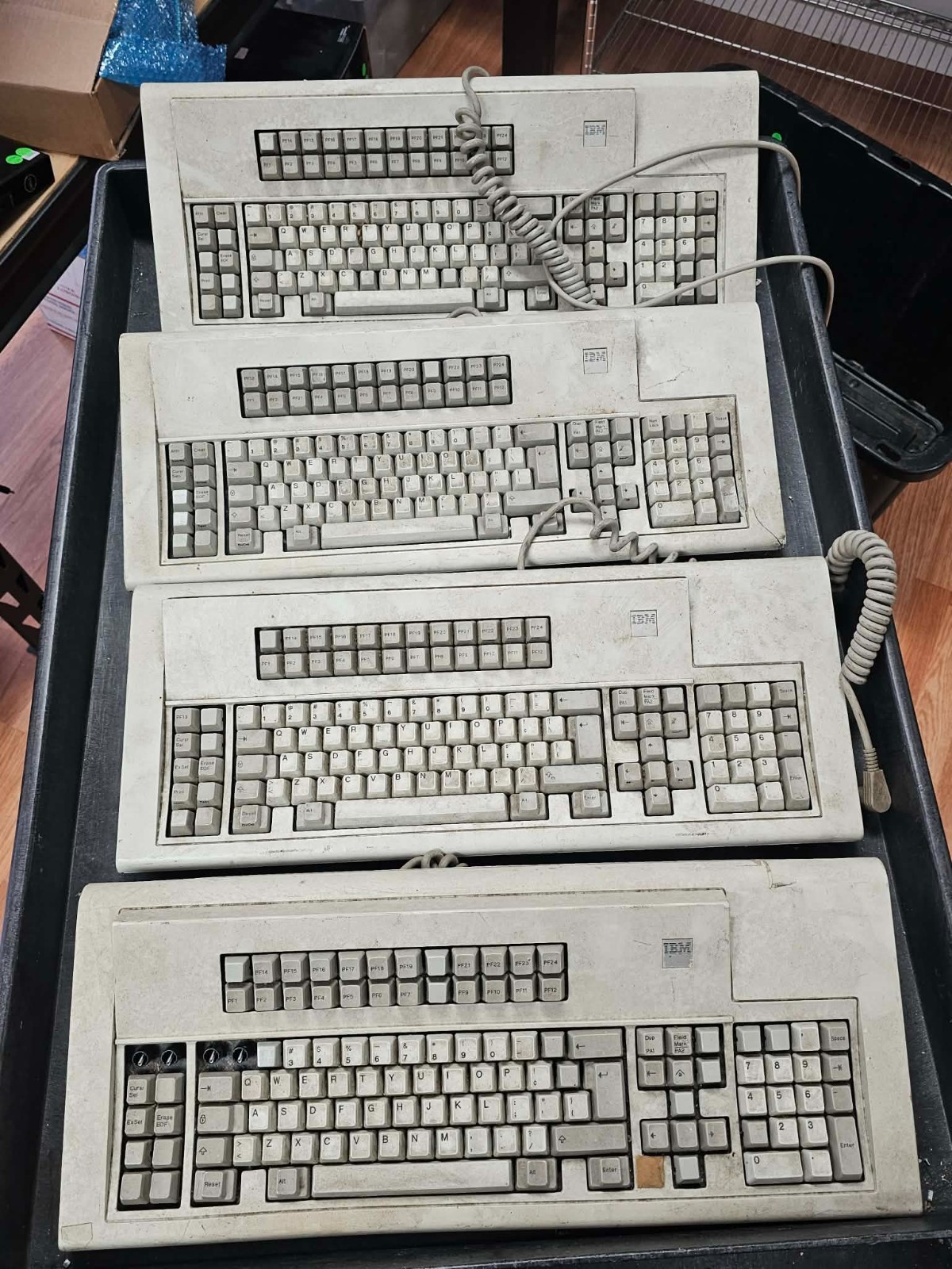 4x IBM Model F 122-Key Battleship Terminal Keyboards 1390238 1985 Vintage Rare 4x IBM Model F 122-Key Battleship Terminal Keyboards 1390238 1985 Vintage Rare