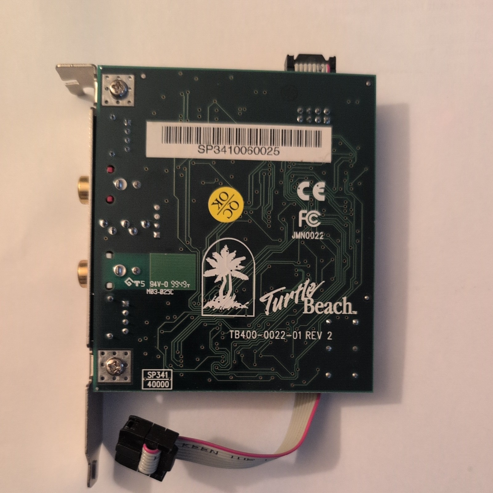 Turtle Beach Toslink Fiber optic PCI  sound card vintage UNTESTED TB400-0022-01