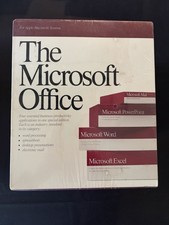Vintage Microsoft Office 1.0 Apple Macintosh 1989 Big Box Software Sealed picture