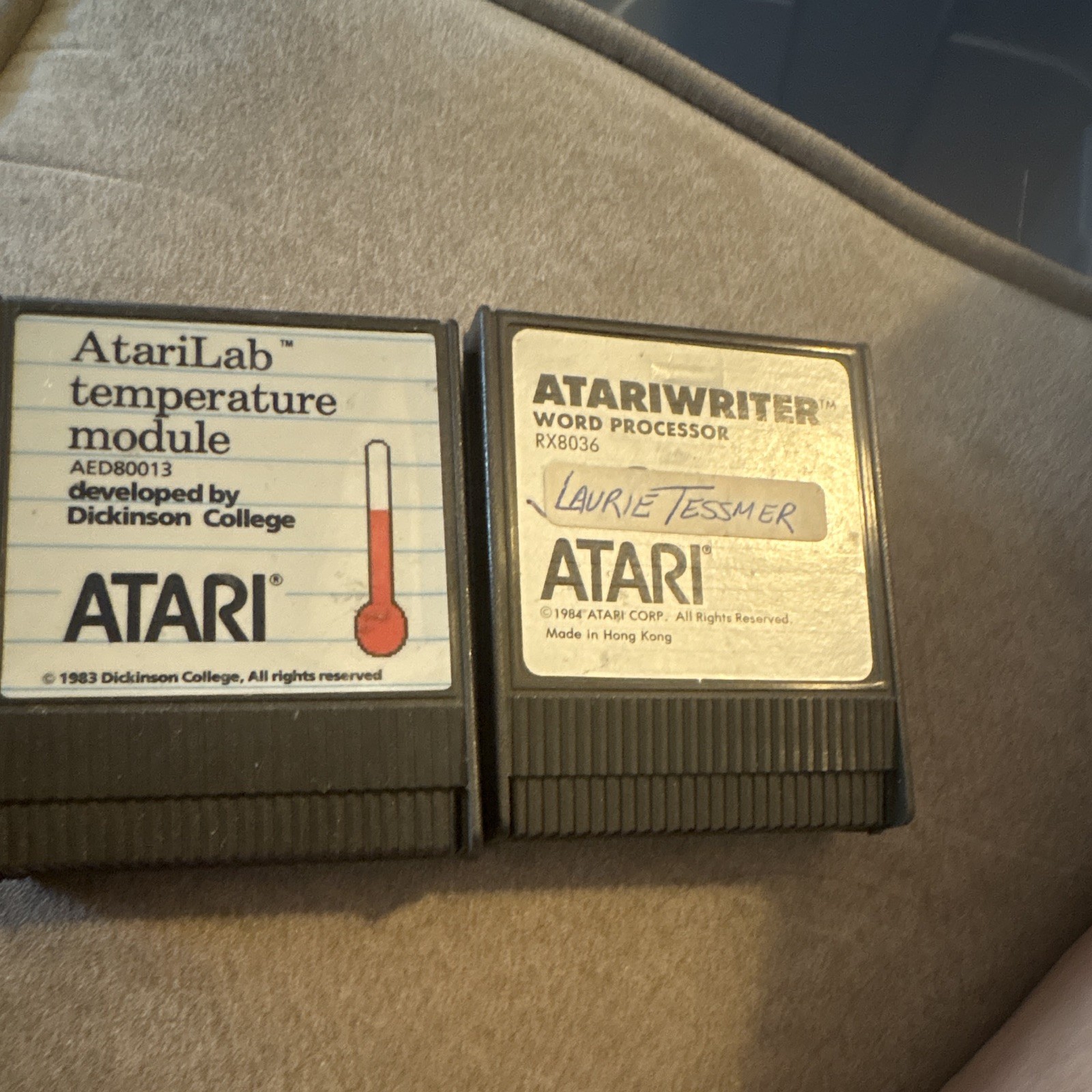 Atari AtariLab Temperature Module AED80013 & AtariWriter RX8036 Cartridge