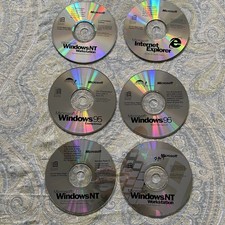 Lot of 6 Vintage Microsoft Windows 95 & NT Workstation OEM Installation Discs picture