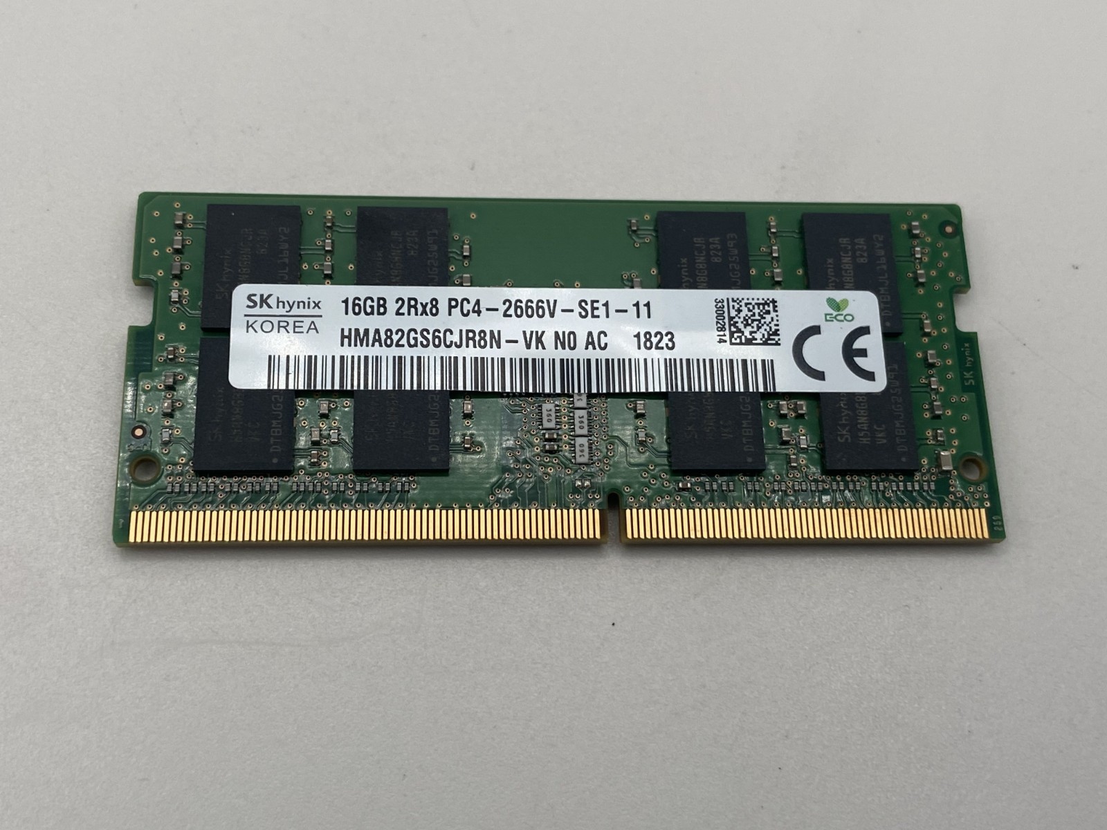 SK Hynix 16GB (1x16GB) 2666MHz HMA82GS6CJR8N-VK 2Rx8 PC4-2666V DDR4 Laptop RAM