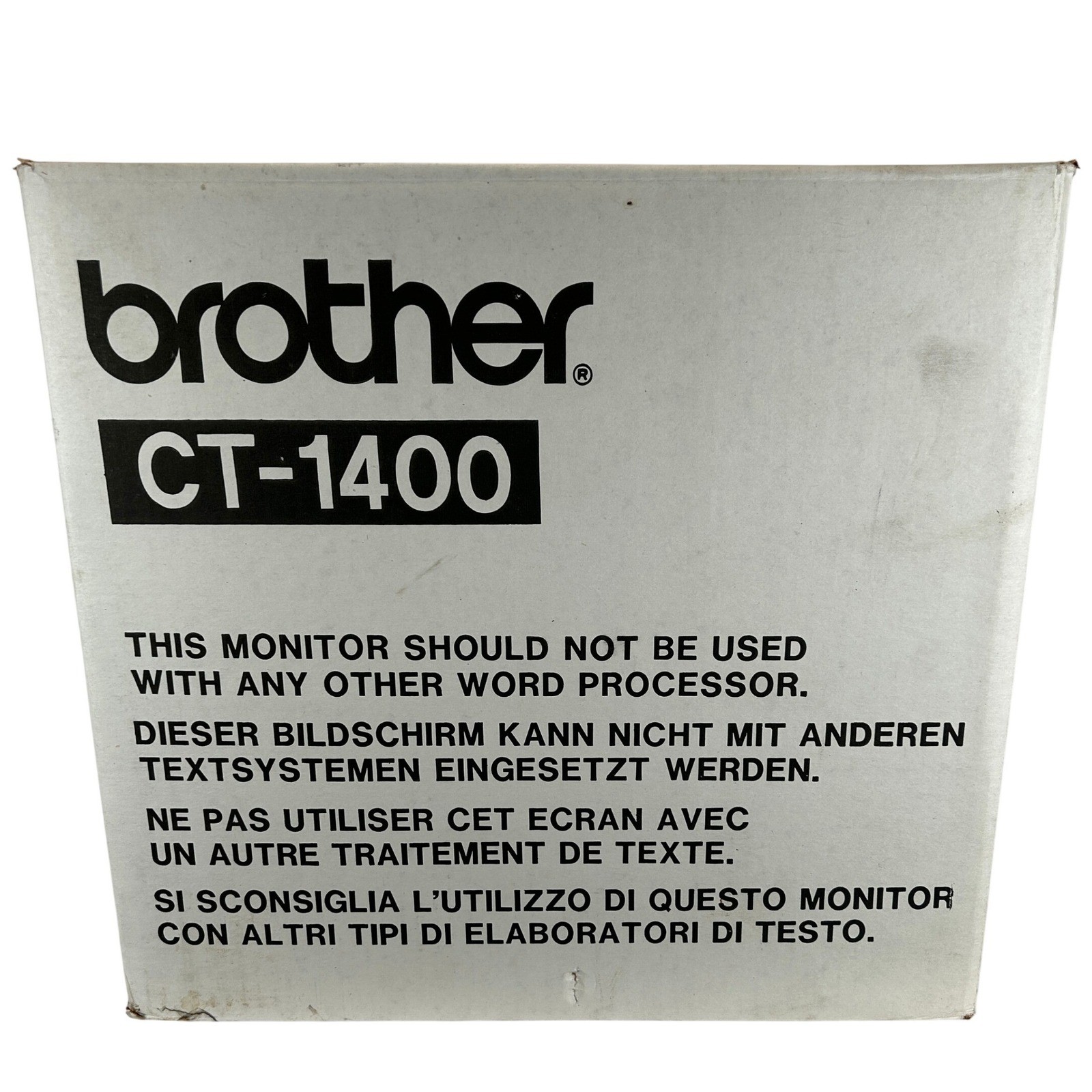Brother CT-1400 Vintage CRT Word Processor Monitor New Open Box 1996 Tech Brother CT-1400 Vintage CRT Word Processor Monitor New Open Box 1996 Tech