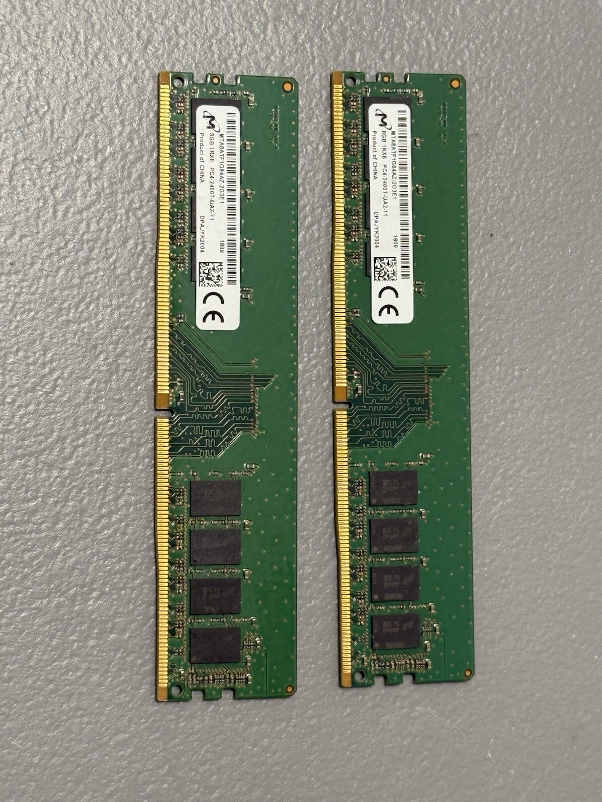 Micron 8GB DDR4-2400 PC4-2400T 1Rx8 Desktop RAM MTA8ATF1G64AZ-2G3B1