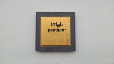Intel Pentium 66 A80501-66 SX950 uncommon vintage CPU GOLD picture
