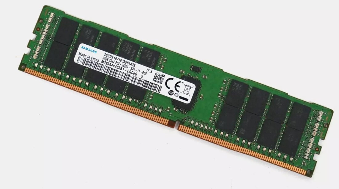 SAMSUNG 128GB (4x32GB) M393A4K40BB1-CRC4Q RAM DDR4-2400T RDIMM ECC Memory