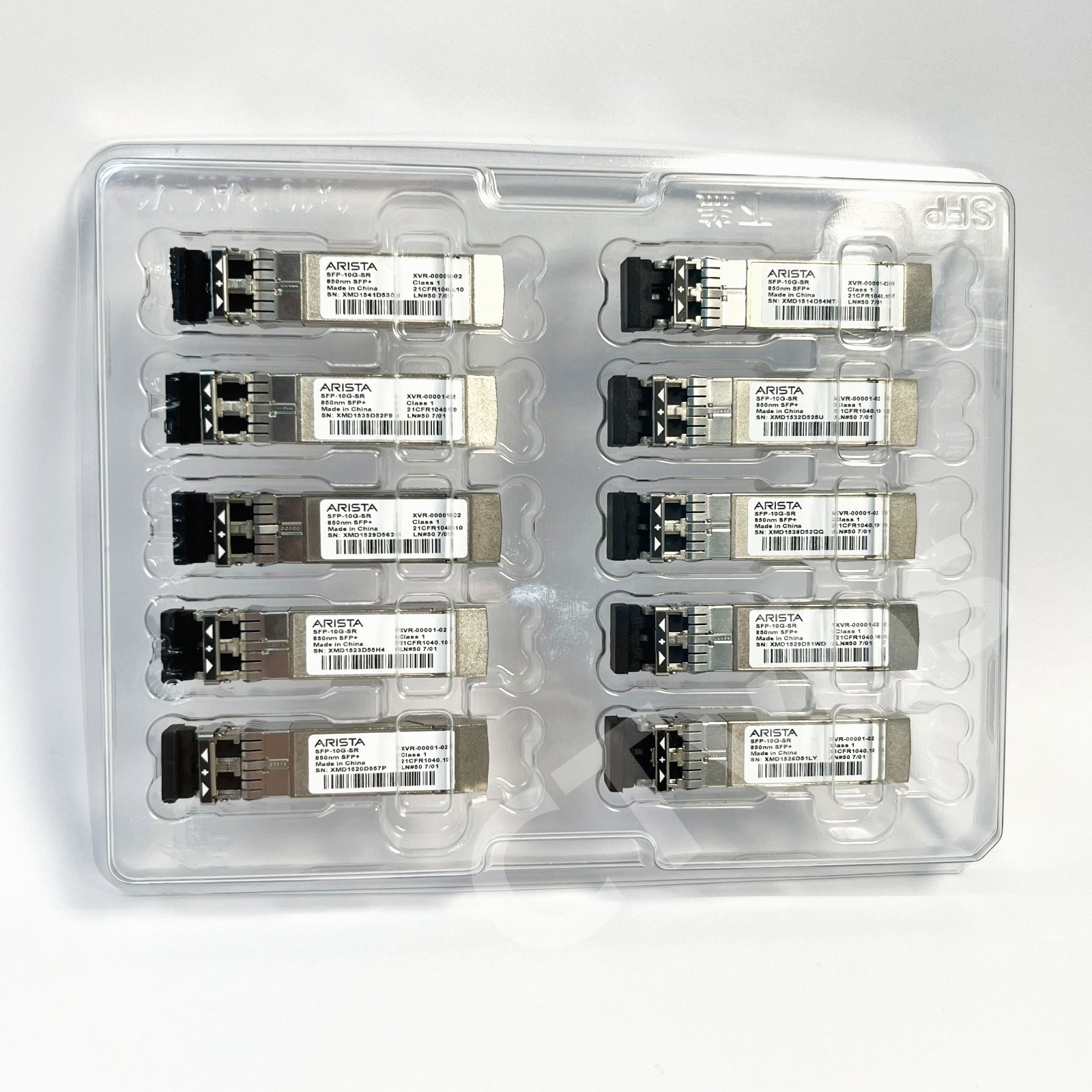 Lot of 10 ARISTA SFP-10G-SR 10GBASE-SR SFP LC Connector Optic Transceiver Module Lot of 10 ARISTA SFP-10G-SR 10GBASE-SR SFP LC Connector Optic Transceiver Module