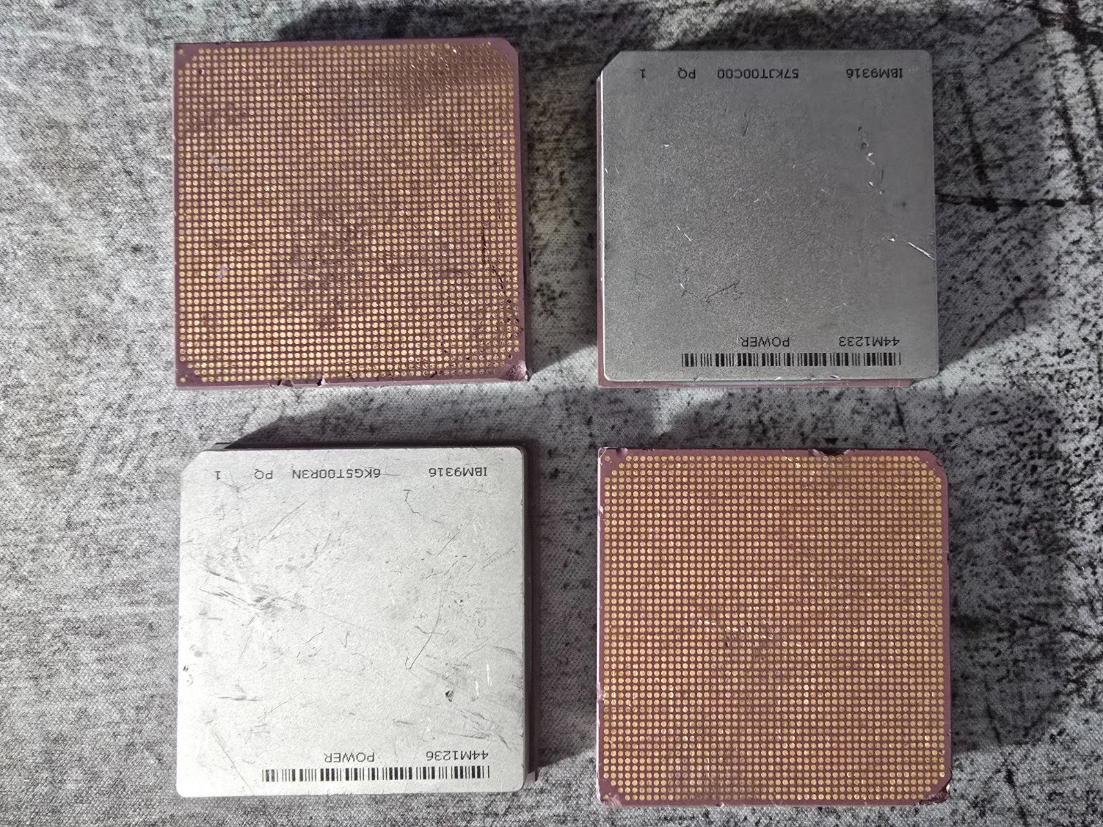 Lot of 4 IBM POWER6 Ceramic Server CPUs 43E7455 44M1233 44M1236 Lot of 4 IBM POWER6 Ceramic Server CPUs 43E7455 44M1233 44M1236