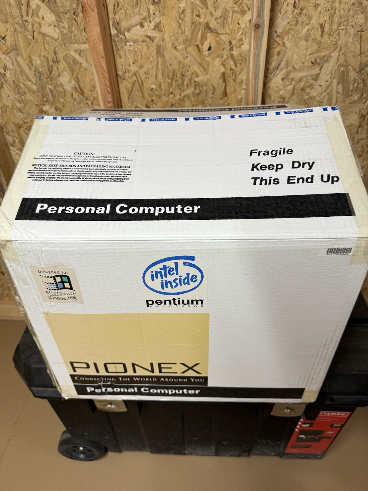 Win95 Cpu Box Vintage Retro Rare Pionex 516140 PC Win95 Original Box Paperwork SD ...