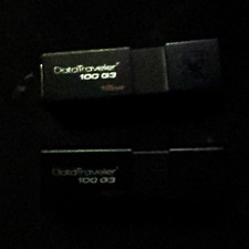 Kingston DataTraveler 100 G3 Lot of 2 16GB USB 3.0 Flash Drives Black picture