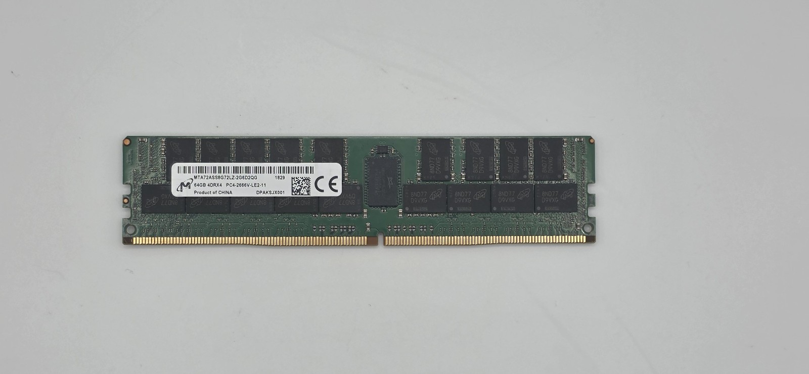 4 x Micron 64GB 4DRX4 PC4-2666V-LE2-11 MTA72ASS8G72LZ (1829) Server RAM 4 x Micron 64GB 4DRX4 PC4-2666V-LE2-11 MTA72ASS8G72LZ (1829) Server RAM