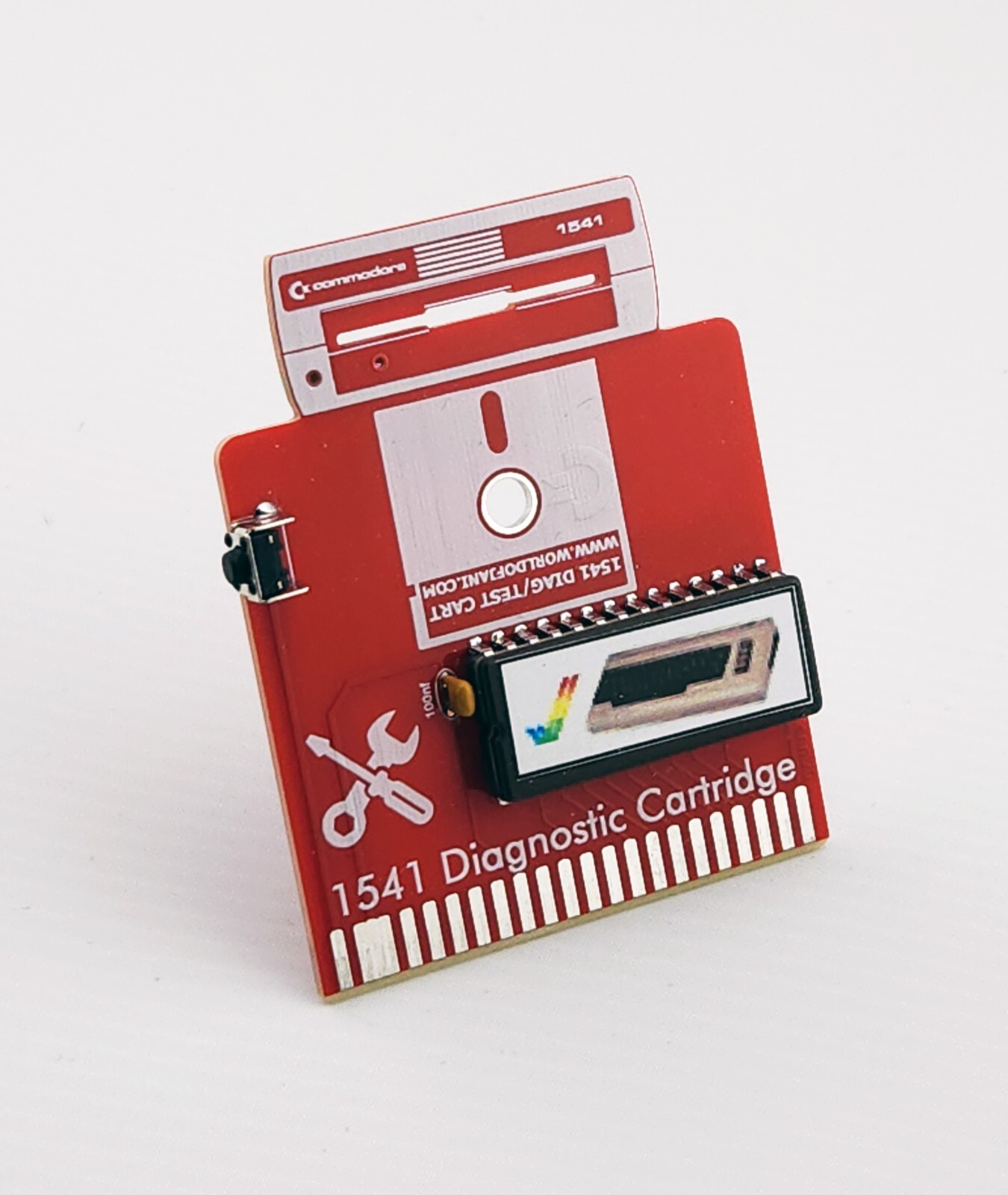 COMMODORE 1541 Floppy Disk Drive Diagnostic Test Cartridge for C64/C128(D) Red COMMODORE 1541 Floppy Disk Drive Diagnostic Test Cartridge for C64/C128(D) Red