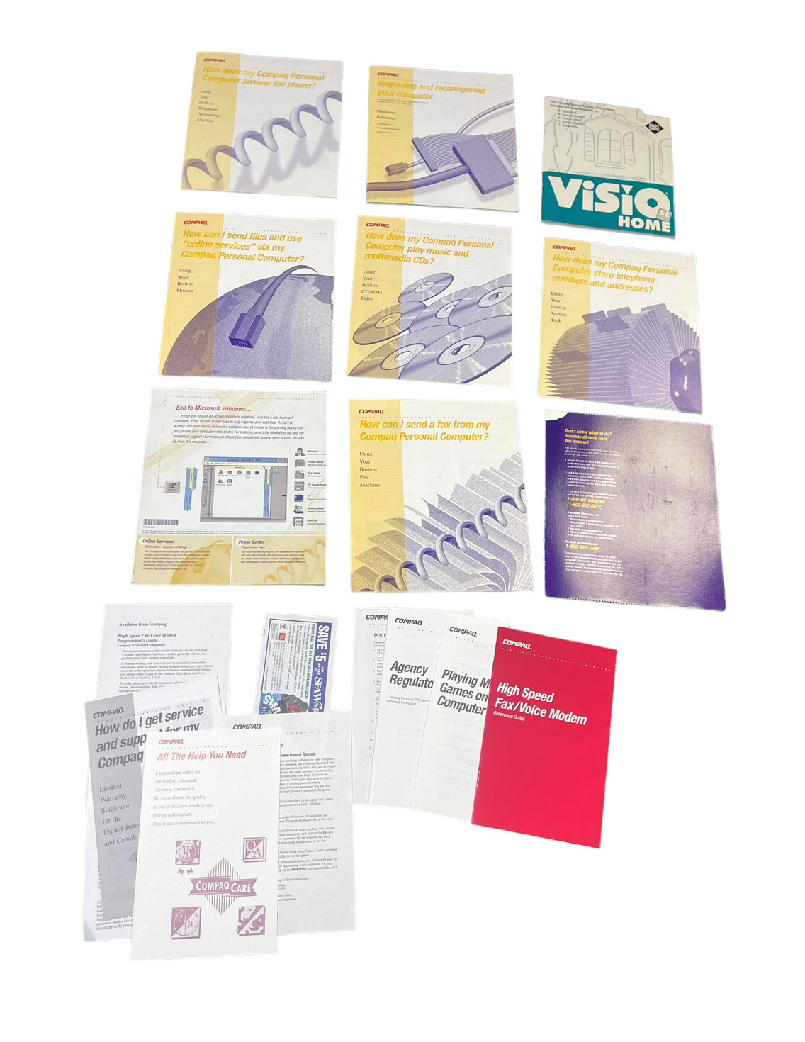 Lot of Vintage 90’s Compaq Computers How Does How Can I Booklets Lot of Vintage 90’s Compaq Computers How Does How Can I Booklets