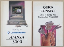 Introducing The Commodore Amiga 3000 Manual & QUICK CONNECT Poster A3000 picture
