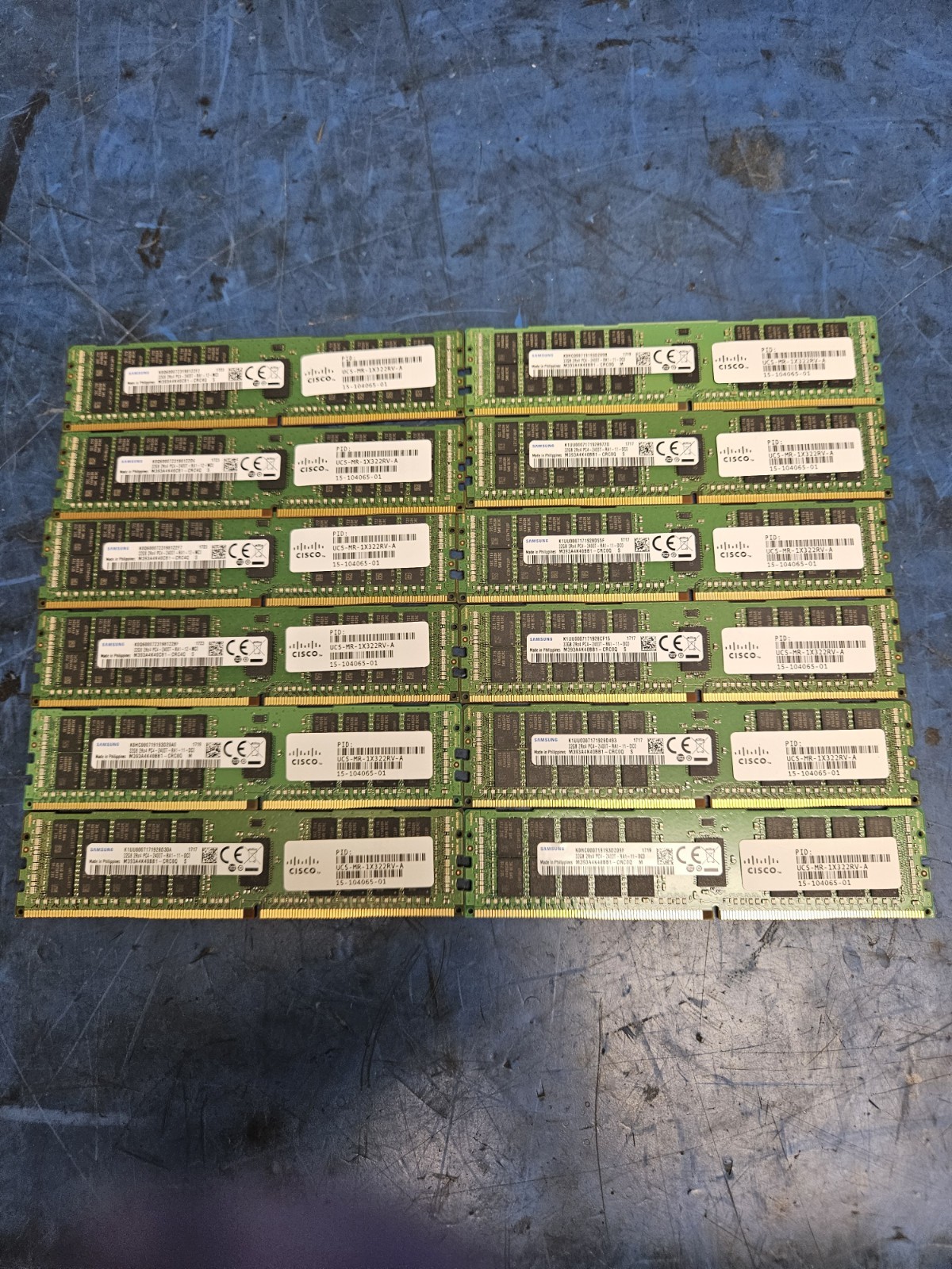 12 Each M393A4K40BB1-CRC 0Q SAMSUNG 32GB 2Rx4 PC4-2400T DDR4 Server Memory