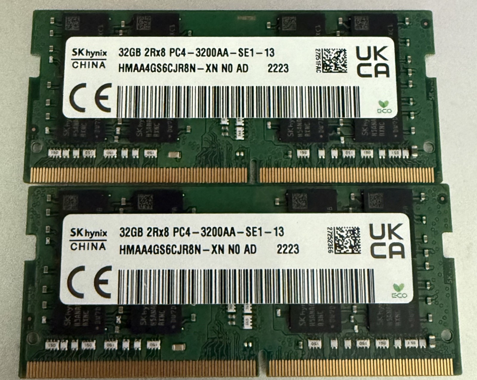 32GB 2Rx8 PC4 - 3200AA - SE1-13 (x2) 64GB