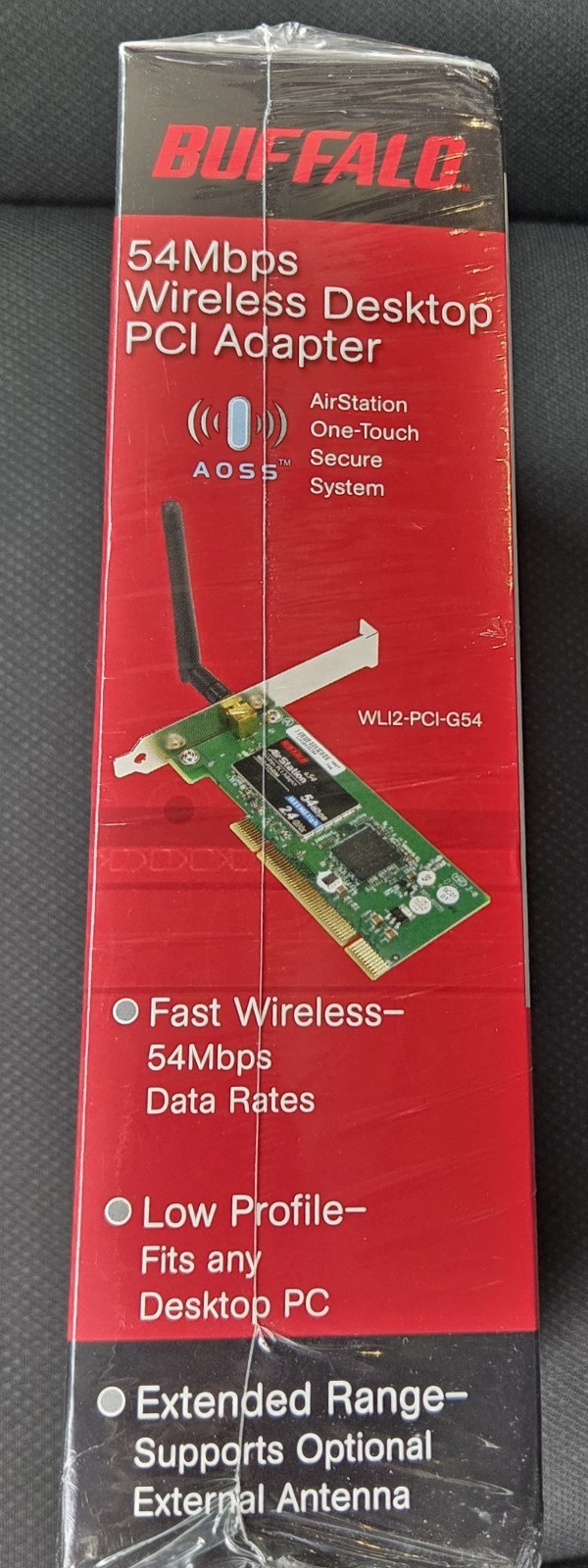 Buffalo AirStation WLI2-PCI-G54 Wireless G PCI Adapter 54Mbps NEW NOS Vintage Buffalo AirStation WLI2-PCI-G54 Wireless G PCI Adapter 54Mbps NEW NOS Vintage