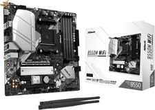 ASRock B550M WiFi Micro-ATX Motherboard, AMD Ryzen 3000-5000 Series Socket AM... picture