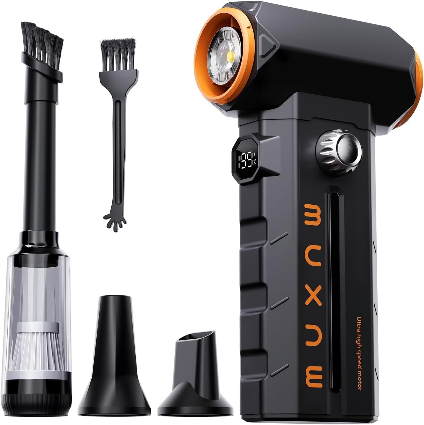 MUXNW Electric Compressed Air Duster: 8000mAh Rechargeable, 100-Speed Adjustable MUXNW Electric Compressed Air Duster: 8000mAh Rechargeable, 100-Speed Adjustable