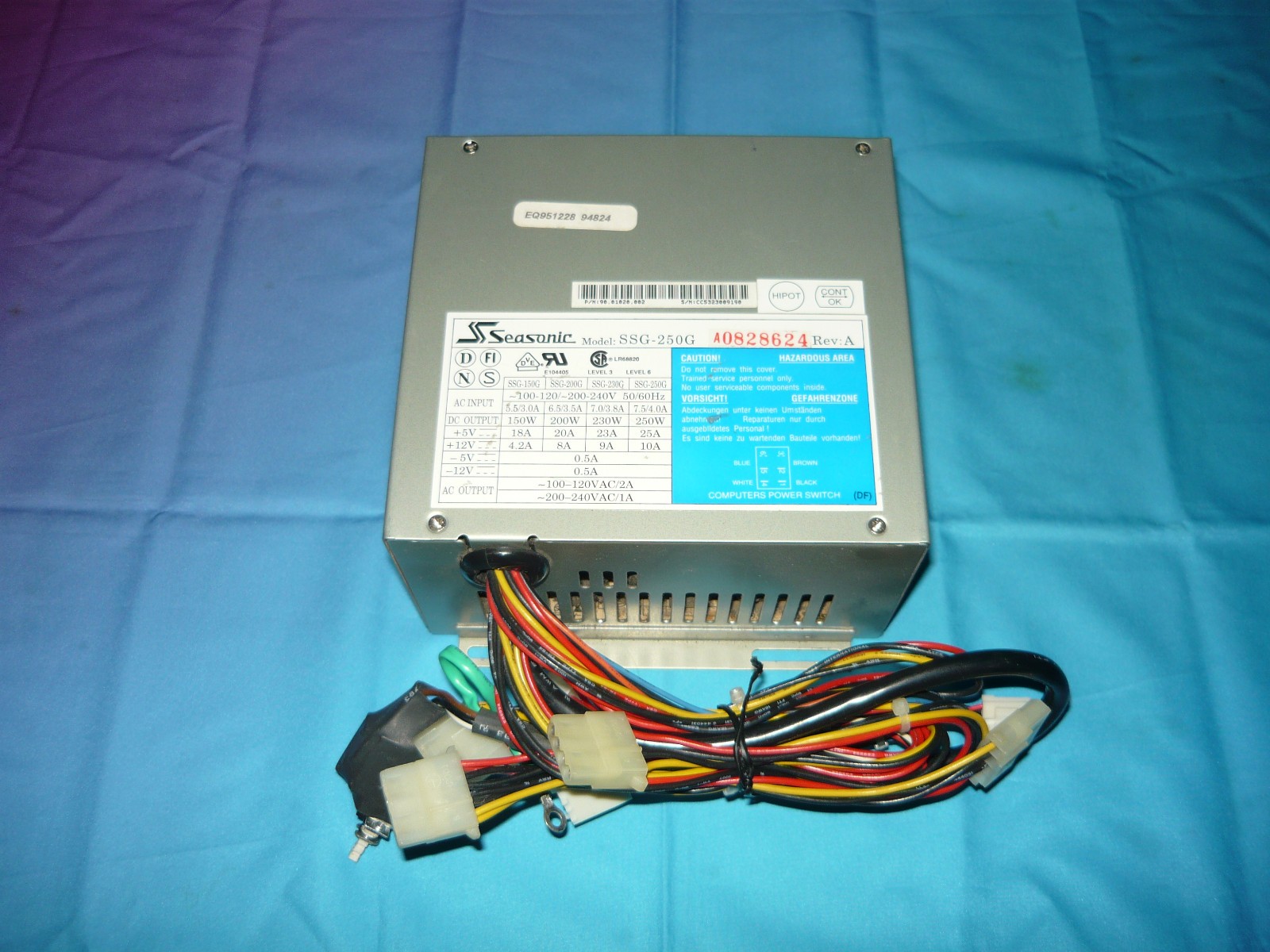 Vintage Seasonic SSG-250G AT Format Power Supply 250W Used Good