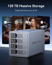 ORICO 4 Bay RAID HDD Enclosure 20Gbps USB 3.2 Gen 2x2 104TB DAS Hot Swap picture
