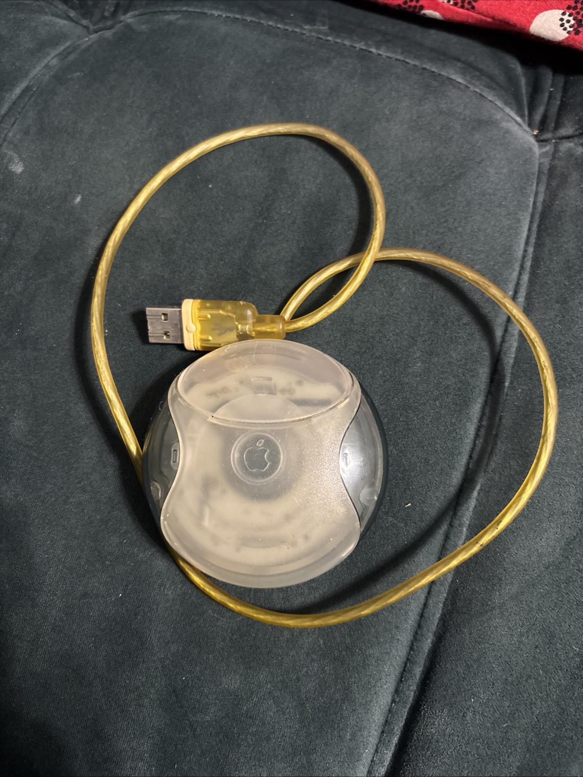 Vintage Apple USB Hockey Puck Mouse Gray M4848 zaes Vintage Apple USB Hockey Puck Mouse Gray M4848 zaes