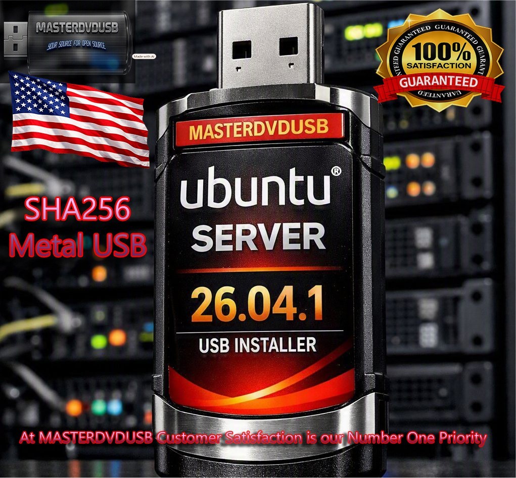 Ubuntu Server 26.04.1 LTS Bootable USB Flash Drive – Latest September 2026 Ubuntu Server 26.04.1 LTS Bootable USB Flash Drive – Latest September 2026