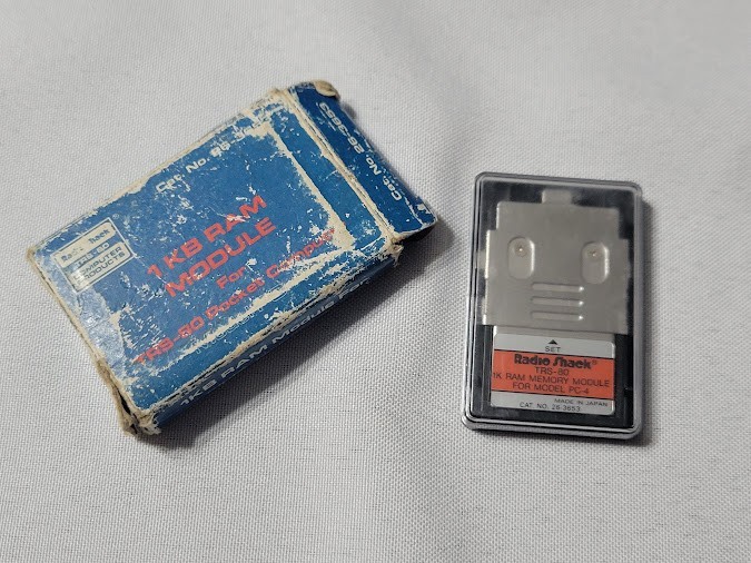 Vintage Radio Shack TRS-80 1 KB RAM Memory Module 26-3653 CIB PC-4 Pocket Comput Vintage Radio Shack TRS-80 1 KB RAM Memory Module 26-3653 CIB PC-4 Pocket Comput