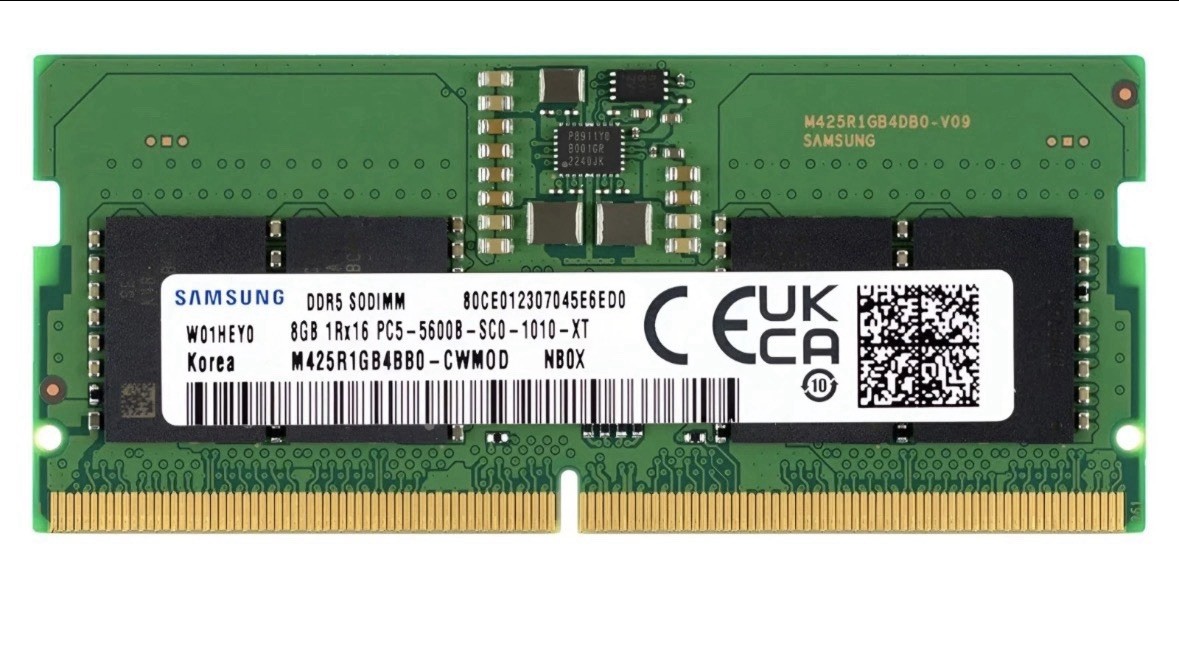 Samsung 8GB DDR5 5600MHz SODIMM Laptop RAM PC5-44800 CL46 M425R1GB4BB0-CWM