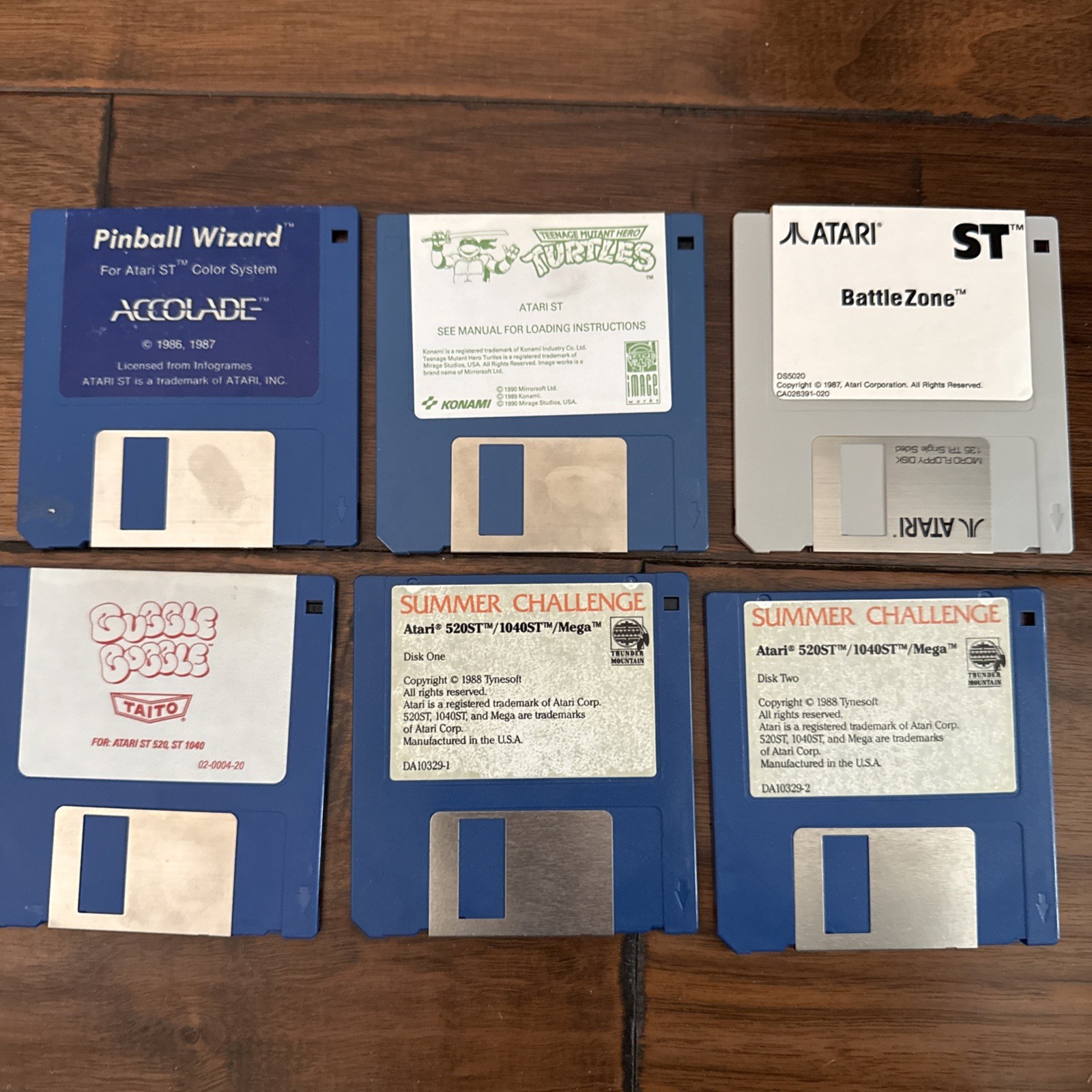 Atari ST Games LOT Battle Zone Teenage Ninja Turtles Bubble Bobble Pinball Atari ST Games LOT Battle Zone Teenage Ninja Turtles Bubble Bobble Pinball