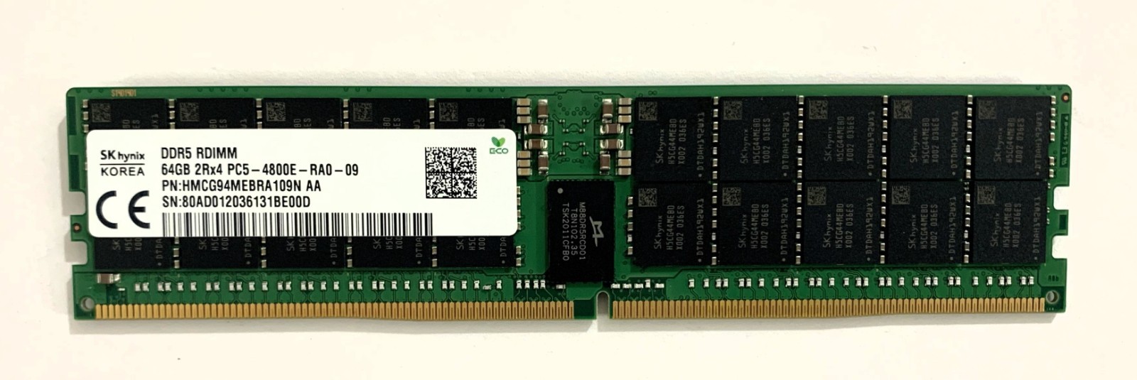 SK Hynix HMCG94MEBRA109N AA 64GB 2Rx4 PC5-38400 4800E DDR5 SDRAM Server Memory