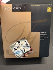 Vintage FrameMaker 3.0 Macintosh Software Original Box Manuals 3.5