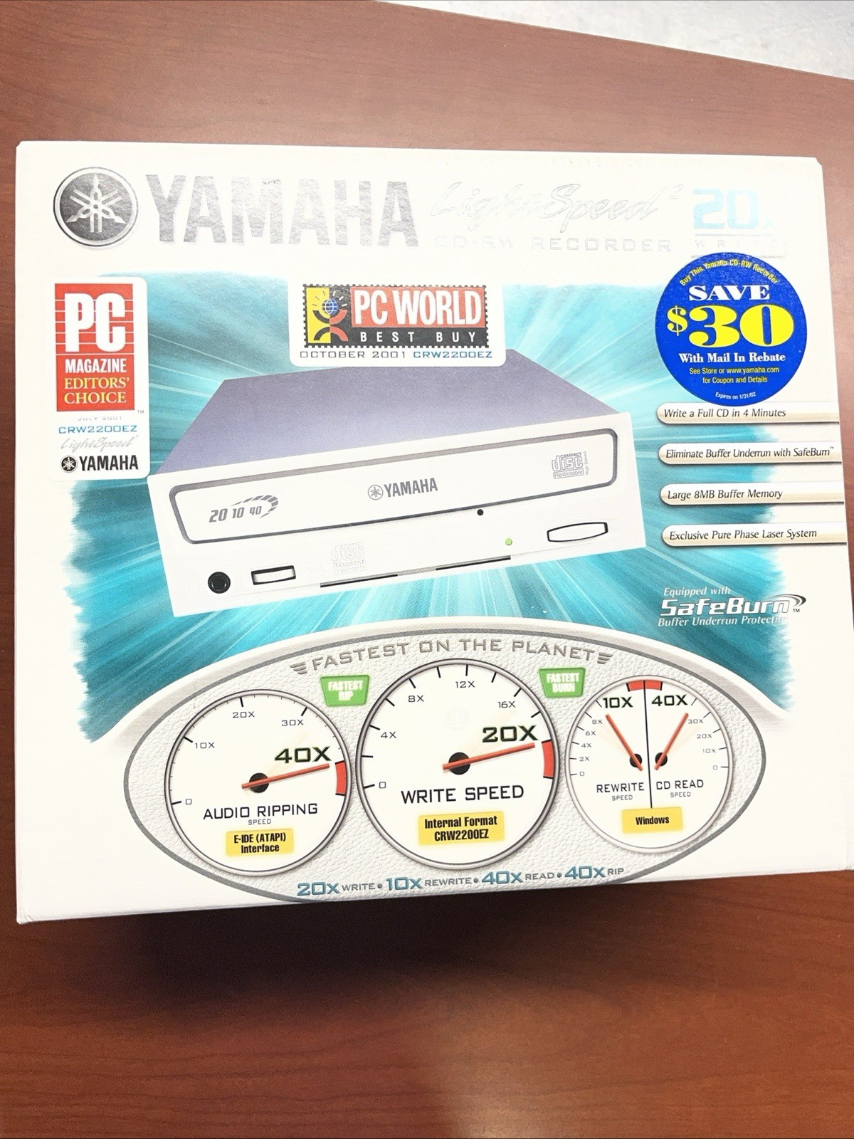 Yamaha Light Speed 2 CD-RW Recorder CRW2200IX Vintage Working