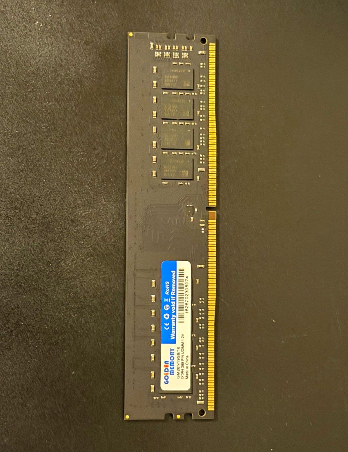 Golden Memory DDR4 16GB UDIMM 288-Pin RAM Module 1x16GB GM26N1958/16 Golden Memory DDR4 16GB UDIMM 288-Pin RAM Module 1x16GB GM26N1958/16