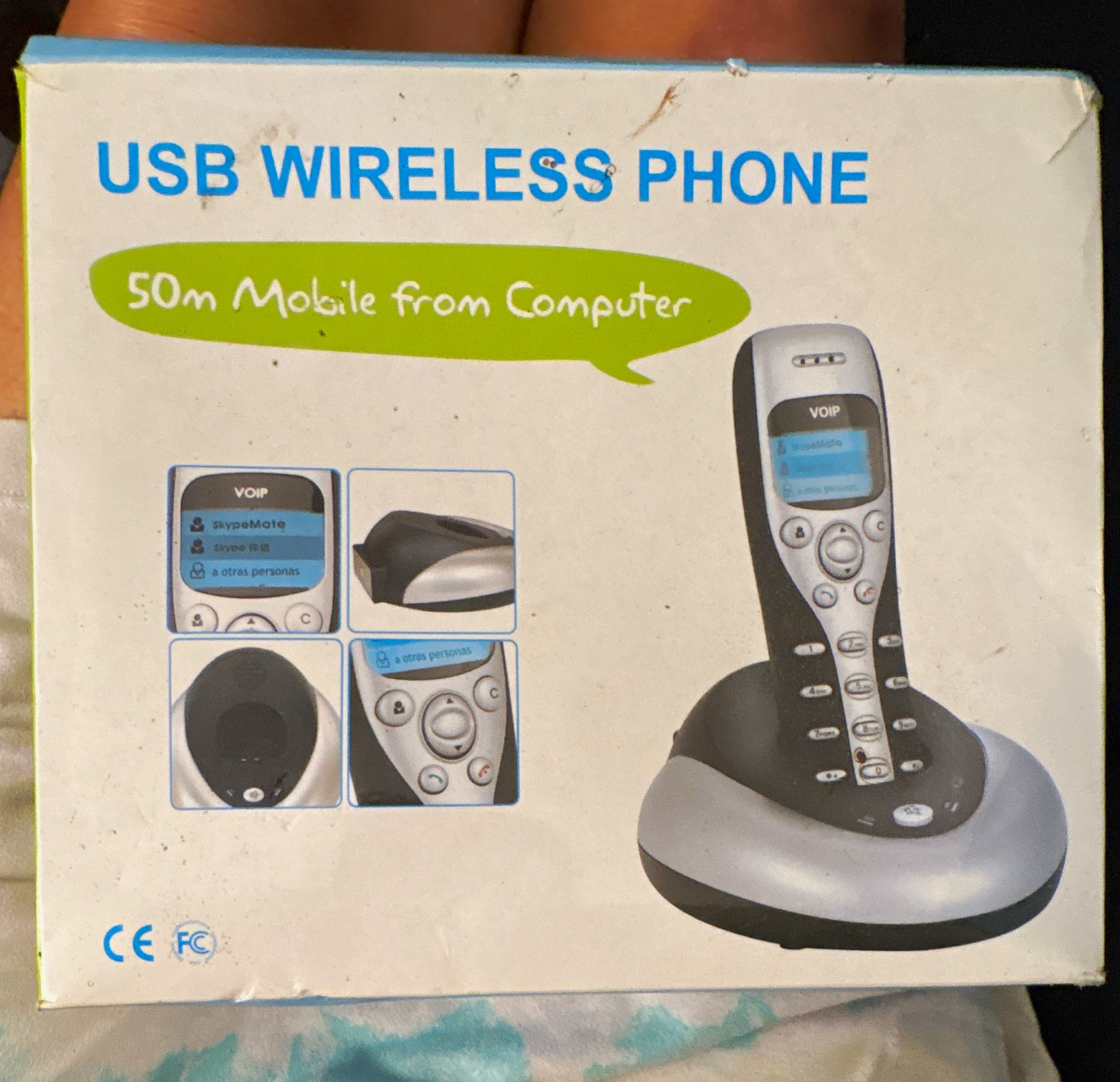 USB Wireless VoIP Skype Cordless Telephone Handset & Base, 1-Line Beige/Silverg3 USB Wireless VoIP Skype Cordless Telephone Handset & Base, 1-Line Beige/Silverg3
