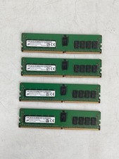 LOT OF 4 Micron 16GB DDR4-2400 ECC RDIMM MTA18ASF2G72PDZ-2G3B1I 64GB picture