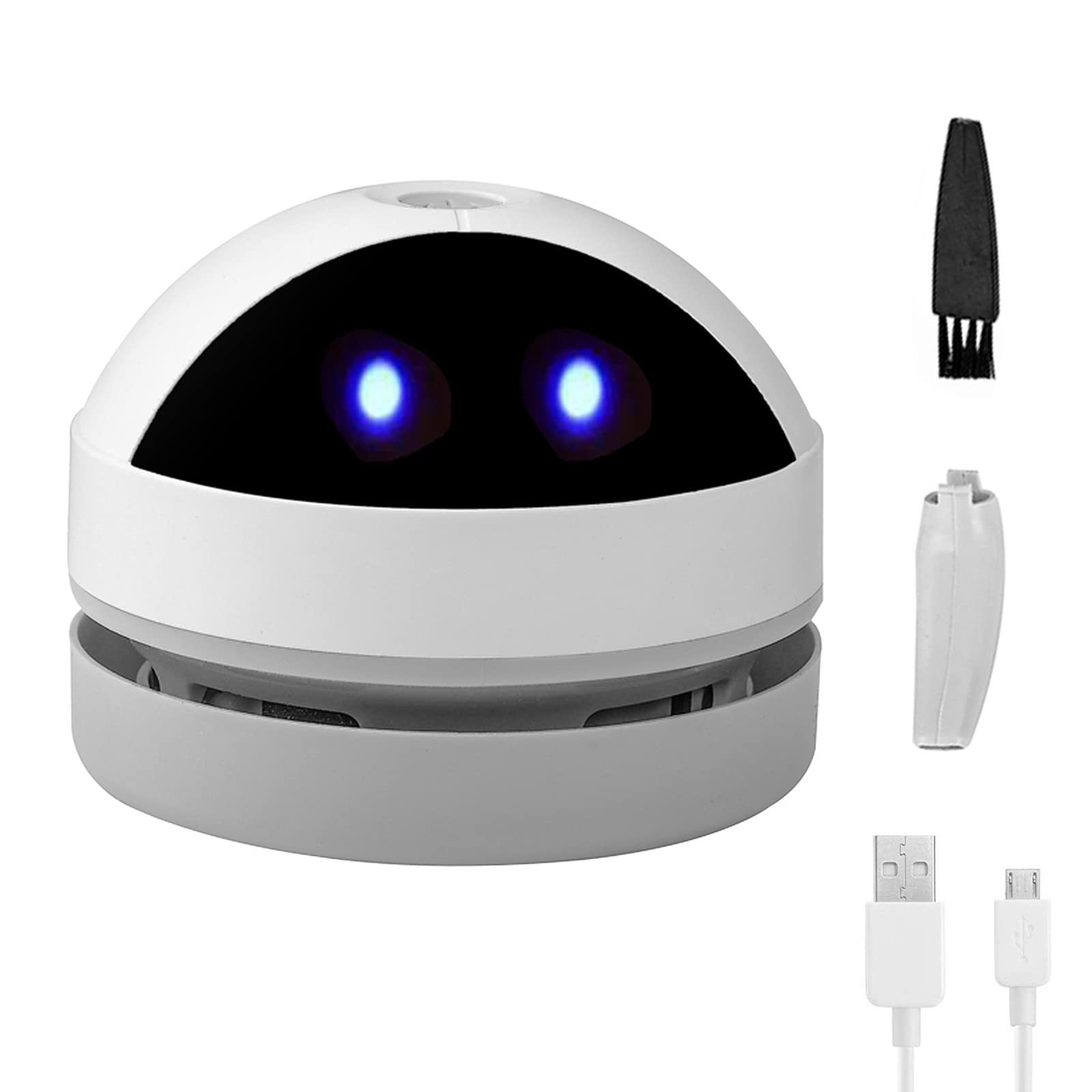 Desktop Vacuum Cleaner Mini Desk Portable Dust Crumb White