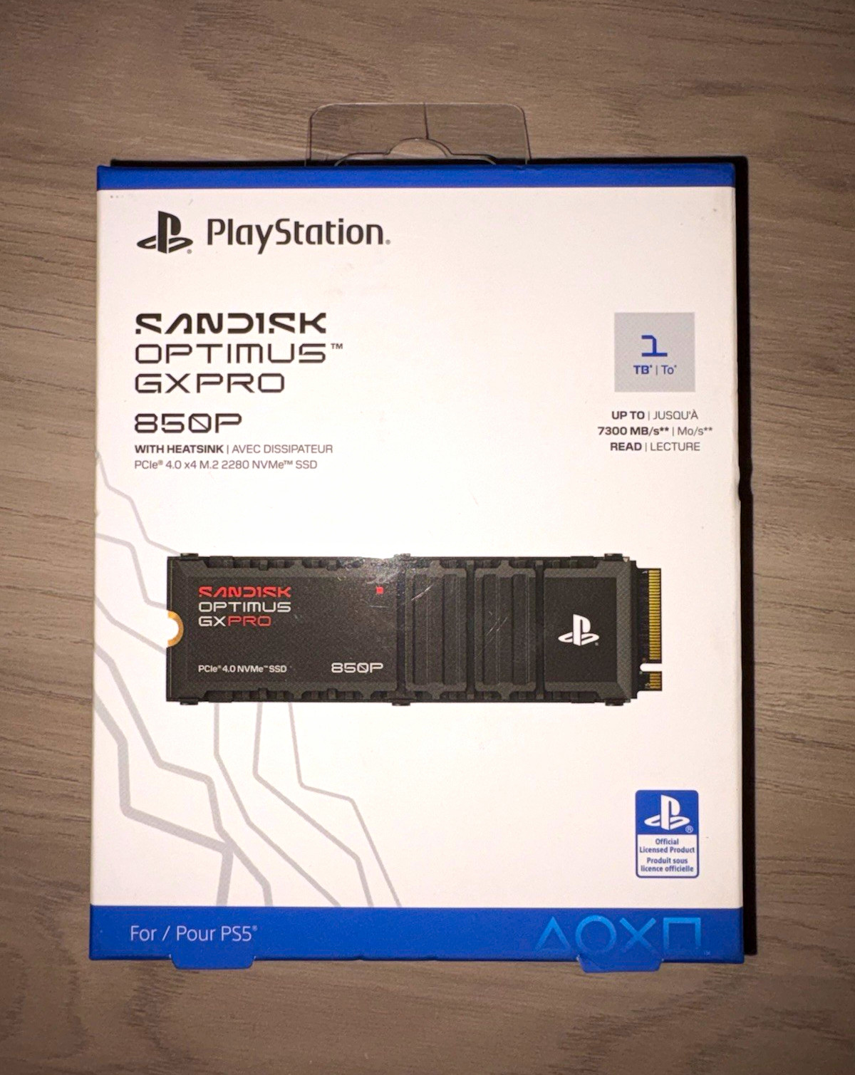 SanDisk Optimus GX PRO 850P 1TB M.2 2280 NVMe PCIe 4.0 SSD Heatsink PS5