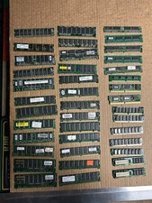 40 Vintage SDRAM DIMMs PC100 PC133 Compaq Kingston Siemens ECC Untested RAM SIMM picture