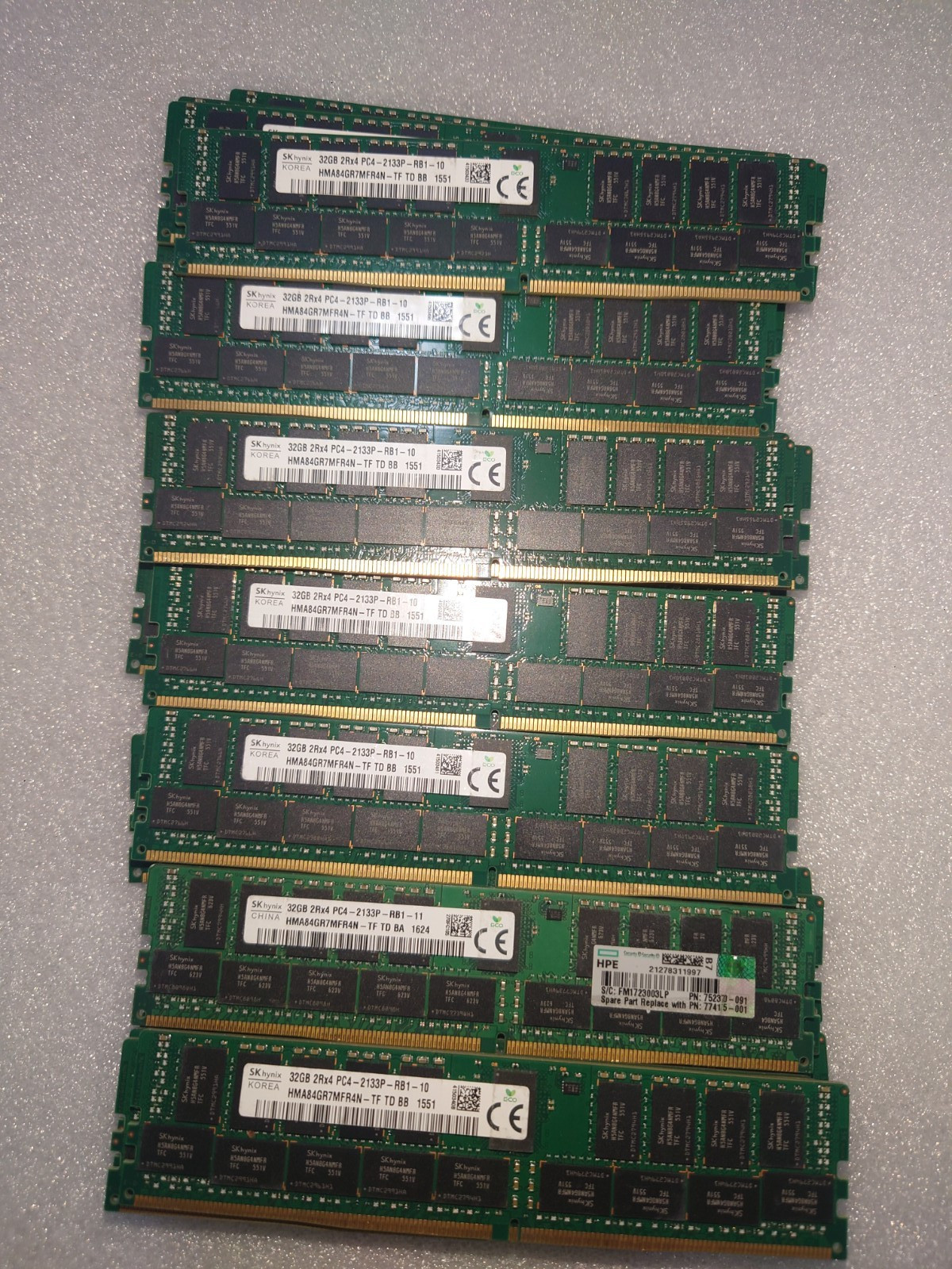 Lot of 25 SKhynix PC4-2133P DDR4 32GB 2Rx4  Server Memory RAM