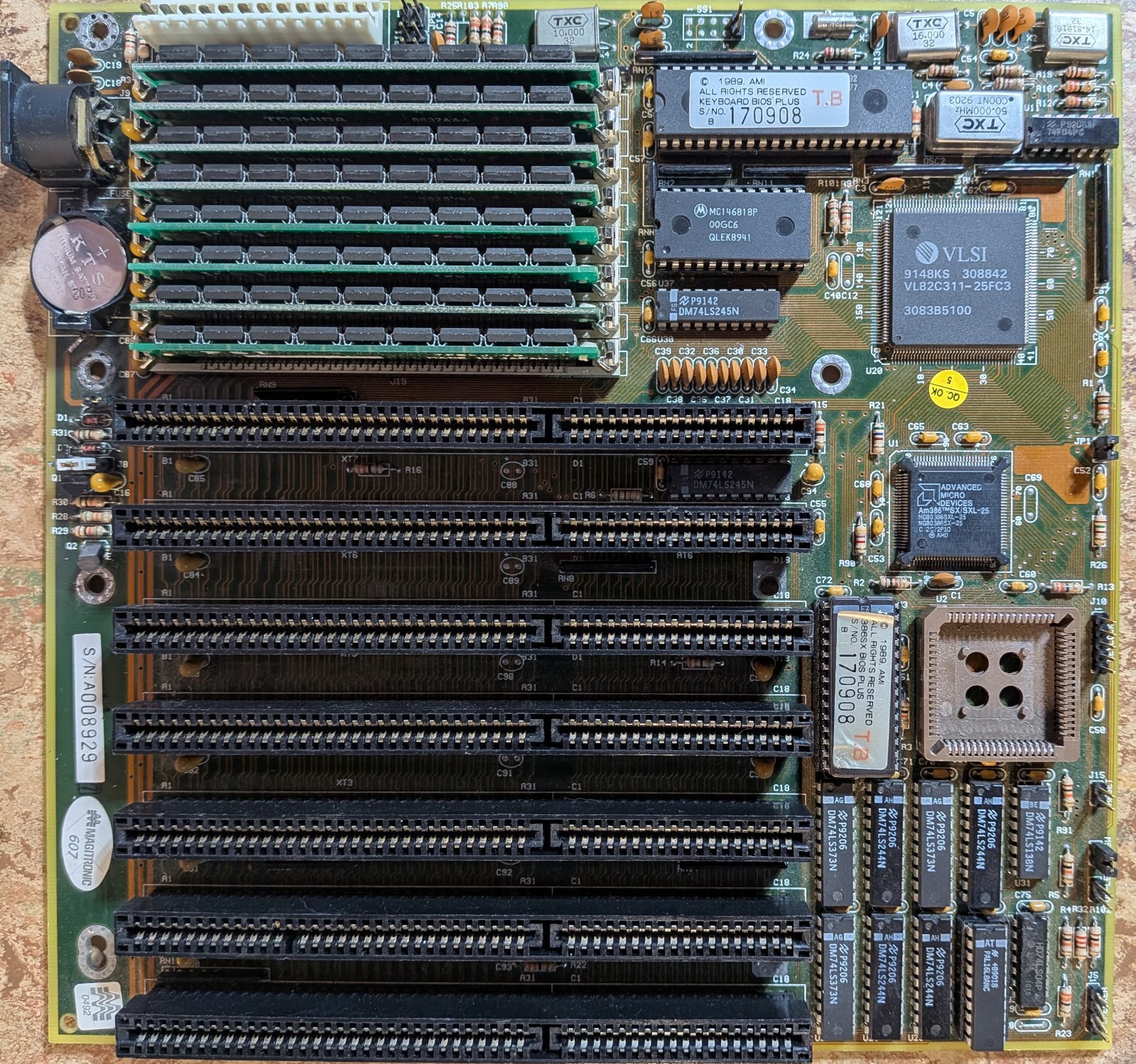 Magitronic 386SX/25 Motherboard w/8 MB RAM (A-B307) Vintage Rare Ready to Game Magitronic 386SX/25 Motherboard w/8 MB RAM (A-B307) Vintage Rare Ready to Game