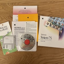 Apple Macintosh System 7.5 Upgrade Kit 1994 CD-ROM Floppy Manuals Vintage picture