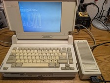 Vintage Compaq SLT/386s/20 laptop Boots to DOS, power supply, CMOS dead working picture