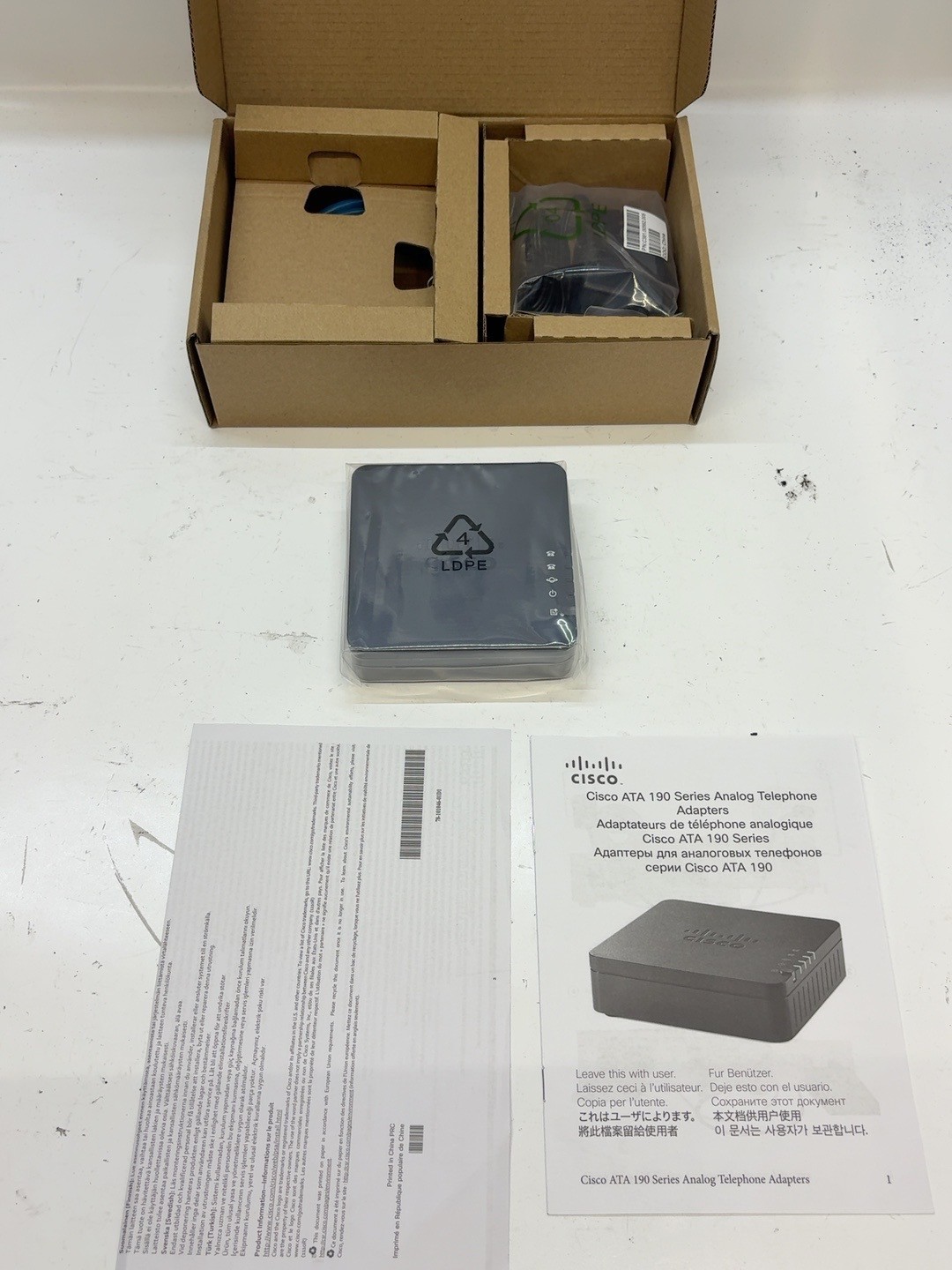 Cisco ATA191-3PW-K9 ATA 191 2-Port Analog Telephone VoIP Adapter T8B7